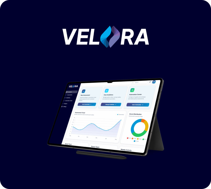 Velora quality and compliance intelligence platform on tablet